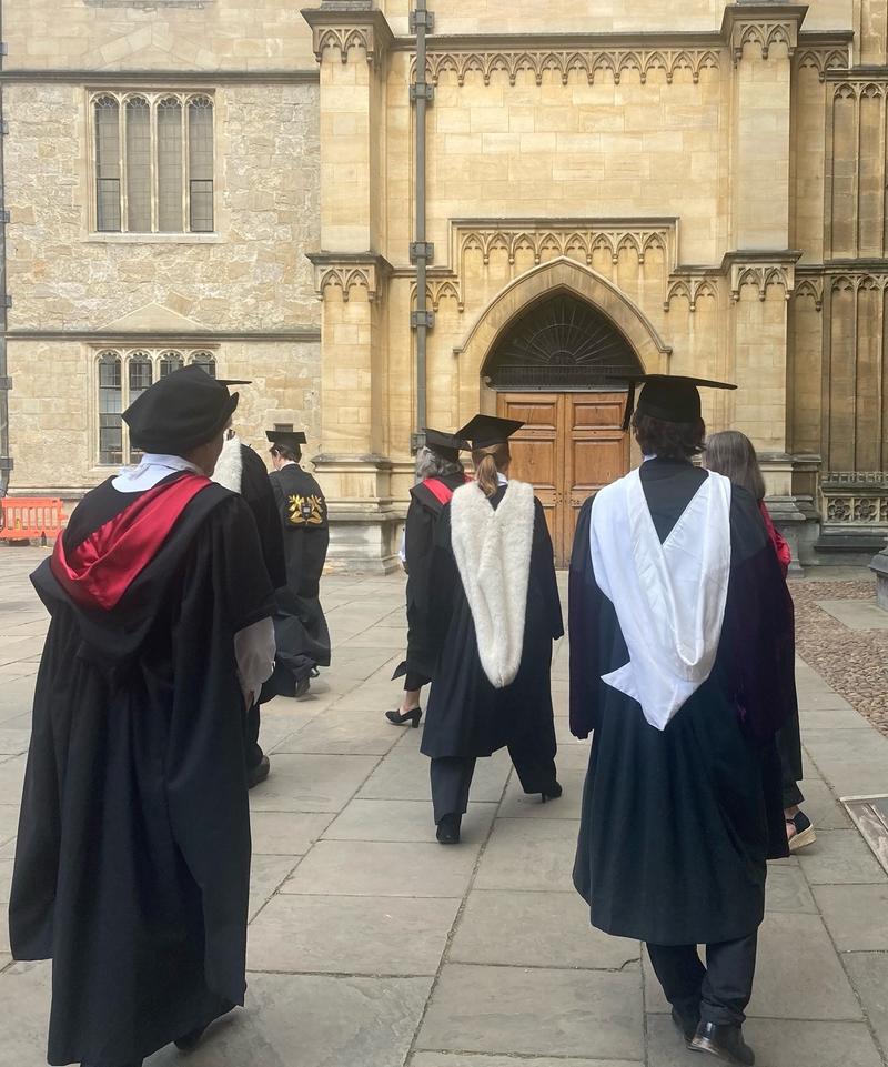 Procession after the Professor of Poetry announcement